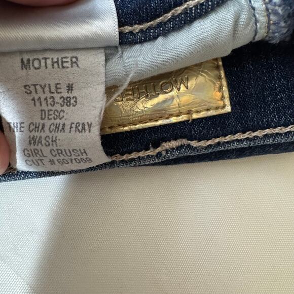 MOTHER The Cha Cha Raw Cut Flared Ankle Jeans Size 26 in Girl Crush - Picture 12 of 14